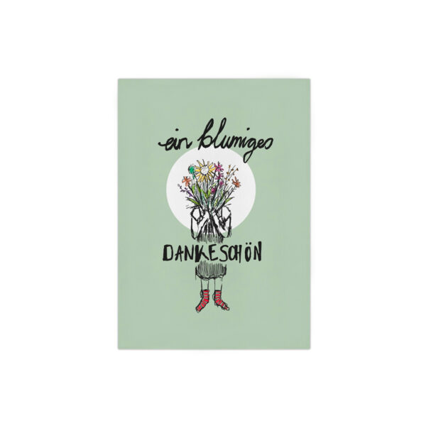 Postkarte "blumiges danke"