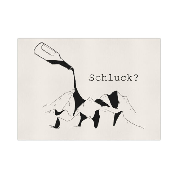 Postkarte "schluck?"