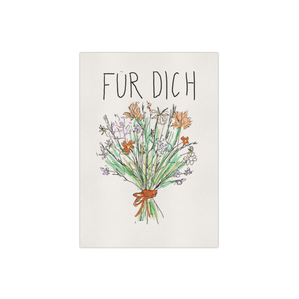 Postkarte "für dich (strauss)"