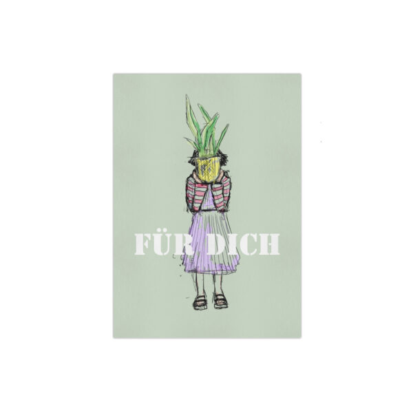 Postkarte "für dich mit pflänzli"