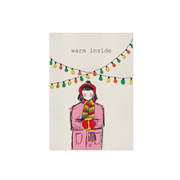 Postkarte "warm inside"