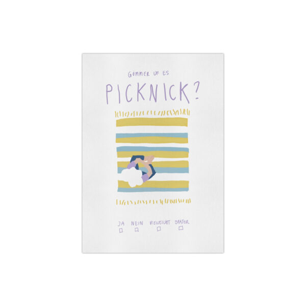 Postkarte "picknick"