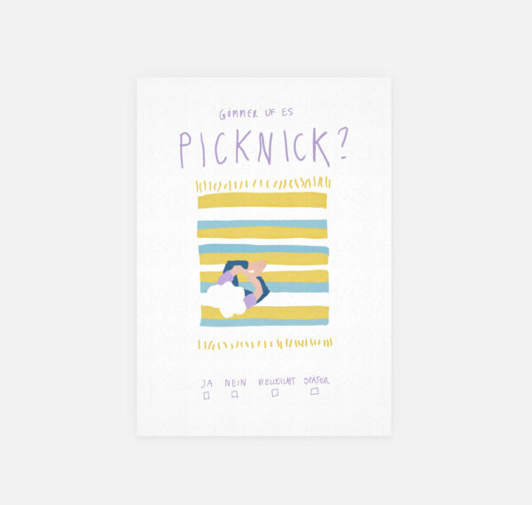 Postkarte "picknick"