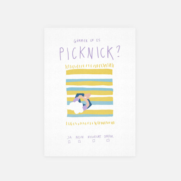 Postkarte "picknick"