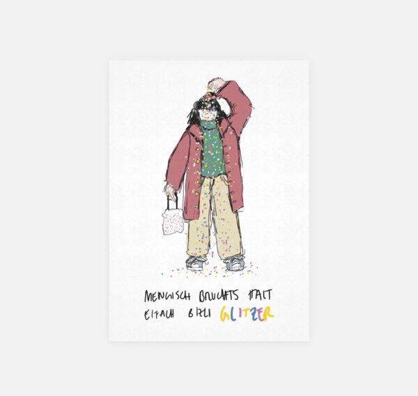 Postkarte "glitzer"