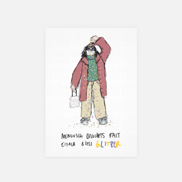 Postkarte "glitzer"